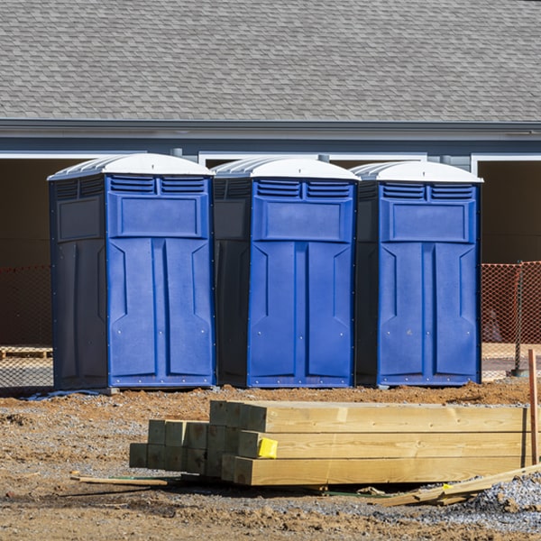 how do you dispose of waste after the portable restrooms have been emptied in Falcon Heights